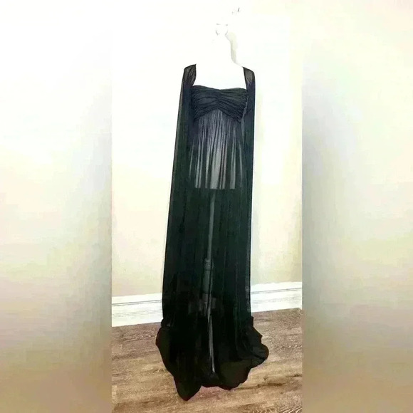 NWOT Brand new, black sheer dress - Picture 2 of 2